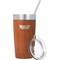 Healthy Human Stainless Steel Tumbler with Straw & Lid | Splash Proof Insulated Travel Cup | Eco-Friendly Coffee Tumblers | Water Cups with Straws Cleaner and Splash Proof Lids (20oz, Natural Wood)